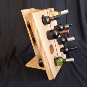 Надія - винна полиця з дуба з дикою кромкою та епоксидною смолою